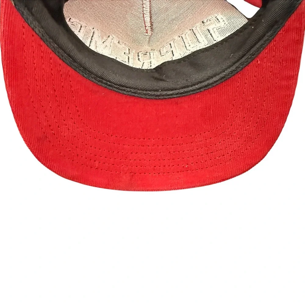 Supreme Champion Corduroy 5 Panel Red Snapback Hat Made in USA Season SS17